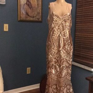 Gold dreamy dress.  Stunning to say the least!!